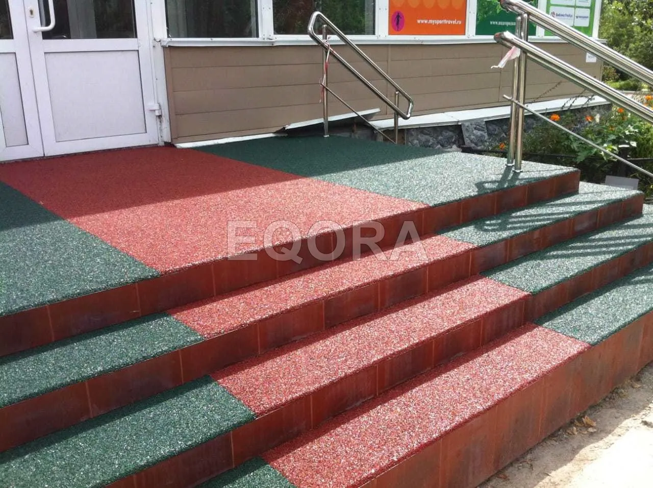 Резиновое покрытие на травмоопасные участки из резиновой крошки в Агане