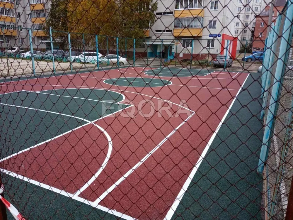 Резиновые покрытия из крошки для спортивных площадок в Агане